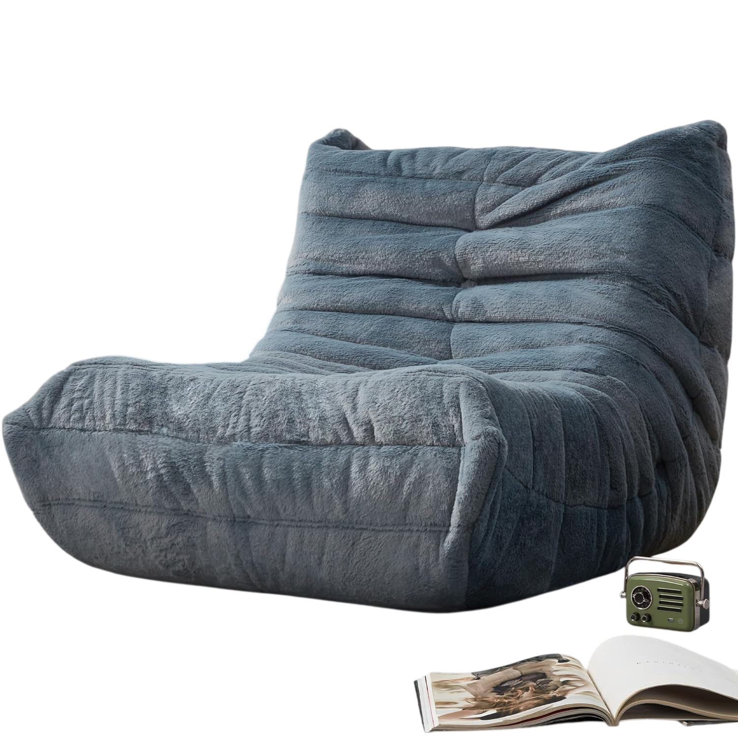 Togo Bean Bag Chairs for Adults (Bluegrey)